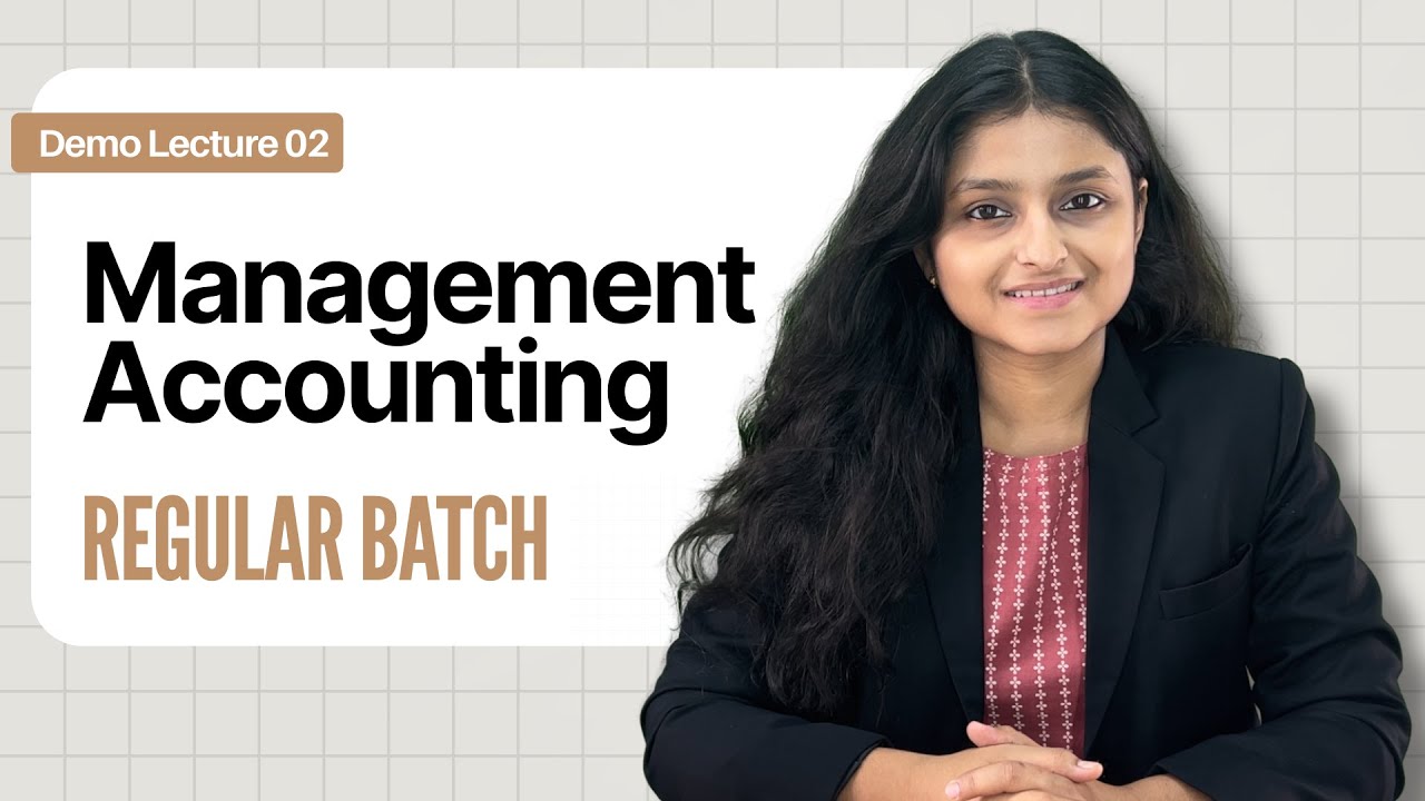 CMA Inter Management Accounting Regular Batch Demo Lecture 2 -Dec 25, Jun 26, Dec 26 | Palak Sharma