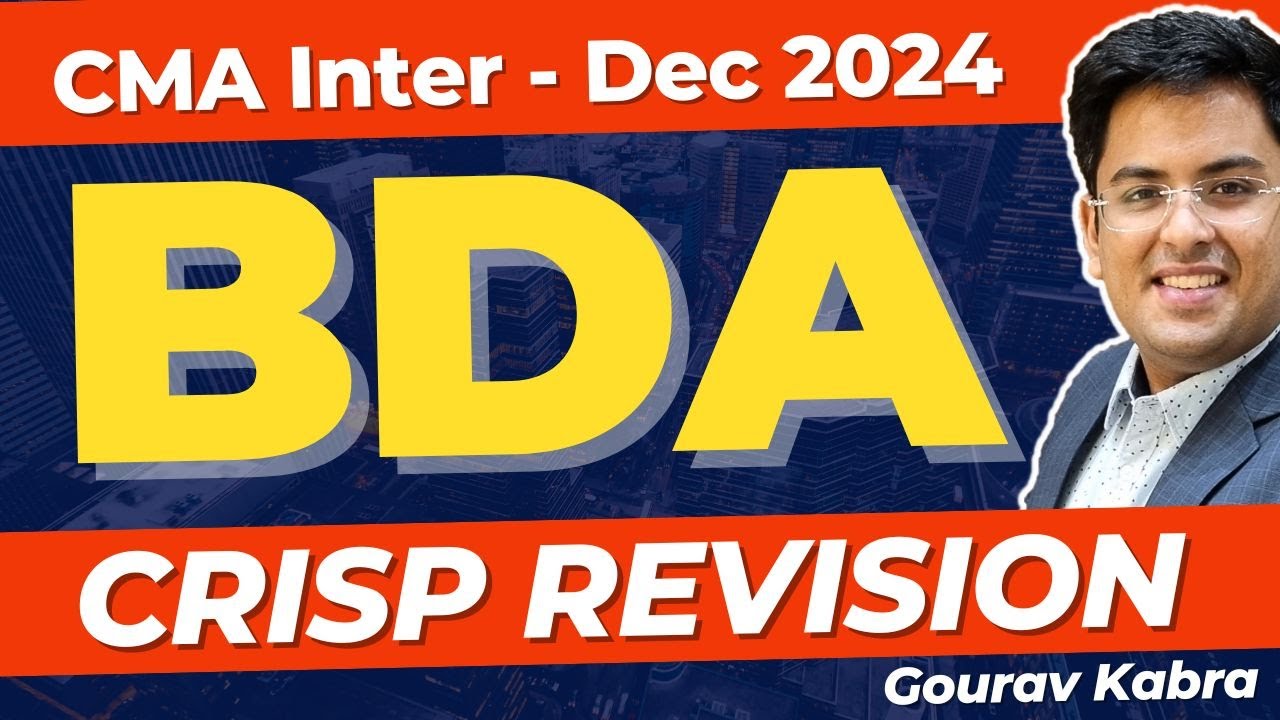 CMA Inter - BDA Theory Revision | Business Data Analytics | Gourav Kabra @gkabra